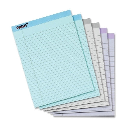 Tops Business Forms Paper Pad, Legal Ruled, 8-1/2"x11-3/4",12/PK,Assorted