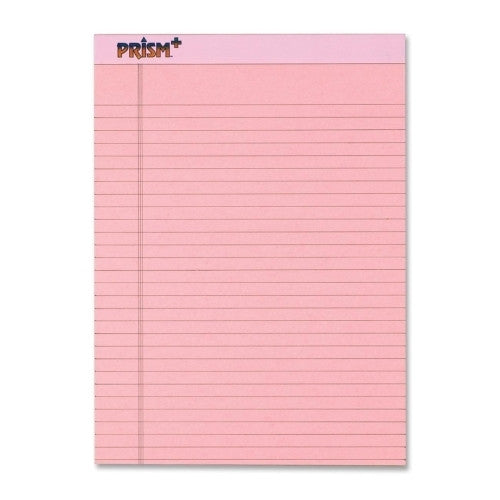 Tops Business Forms Notepad,Legal Ruled,50 Sheets,8-1/2"x11-3/4",12/PK,Pink