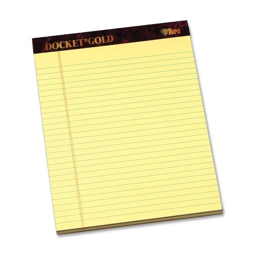 Tops Business Forms Notepad,Legal Ruled,50 Sheets,8-1/2"x11-3/4",12/PK,Canary