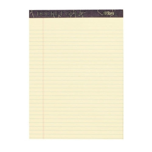 Tops Business Forms Notepad,Legal Ruled,8-1/2"x11-1/4",Canary