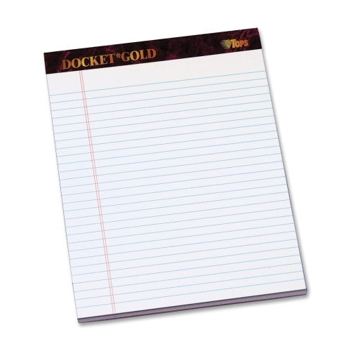 Tops Business Forms Notepad,Legal Ruled,50 Sheets,8-1/2"x11-3/4",12/PK,White