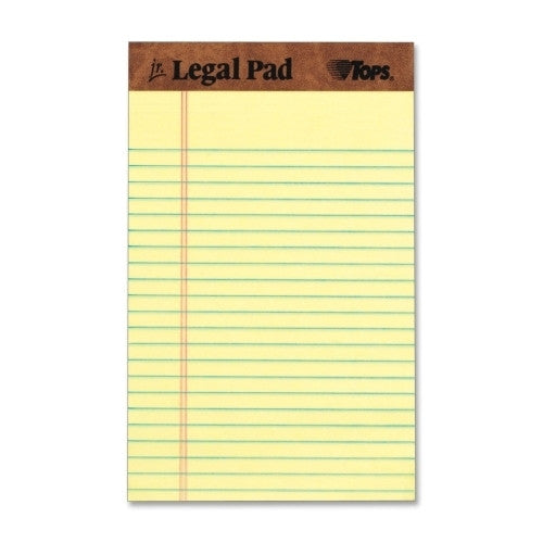 Tops Business Forms Legal Pad,5"x8",Jr. Legal Rule