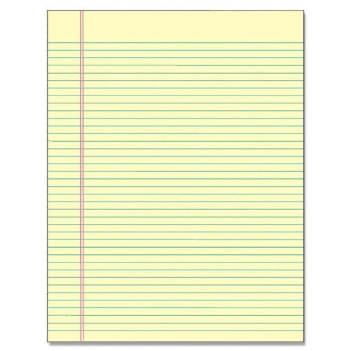 Tops Business Forms Glue Top Pad, Narrow Ruled, 8-1/2"x11", Canary