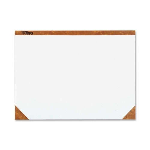 Tops Business Forms Desk Pad, Plain, 22" x 17", White