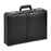 US Luggage Computer Attache, Leather, Expandable, 18"x4"x13", Black