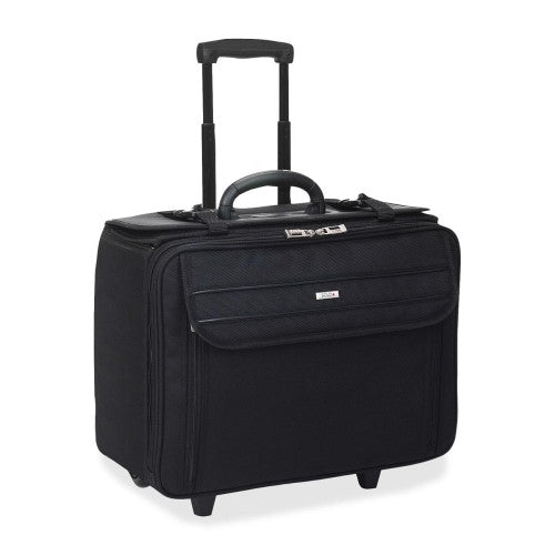 US Luggage Computer Case, W/File Hanger, 18"x9"x15-1/2", Black