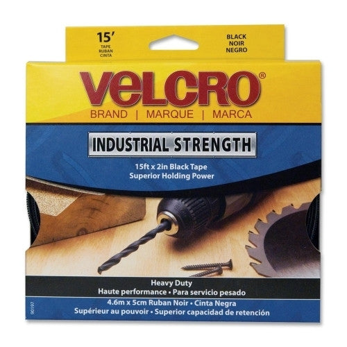 VELCRO USA Inc Industrial Strength Tape,Hook and Loop,Waterproof,2"x15',BK