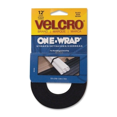 VELCRO USA Inc "Get A Grip" Velcro, 3/4"x12', Black