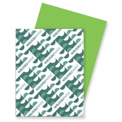 Wausau Papers Card Stock Paper, 65 lb., 8-1/2"x11", Terra Green