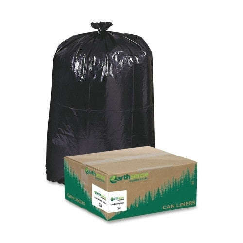 Webster Industries Rcycld Can Liner,Hvy-Dty,1.25mil,31-33 Gal,33"X39",100/CT,BK