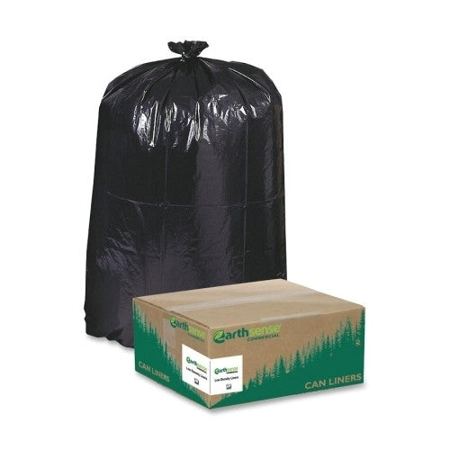 Webster Industries Rcycld Can Liner,Hvy-Dty,1.25mil,40-45 Gal,40"X46",100/CT,BK