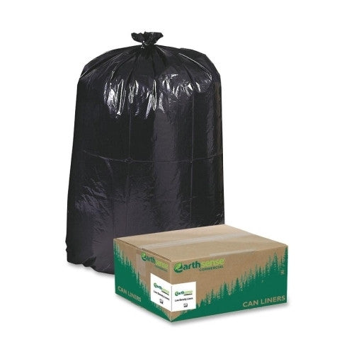 Webster Industries Rcycld Can Liner,Hvy-Dty,1.25mil,55-60 Gal,38"x58",100/CT,BK