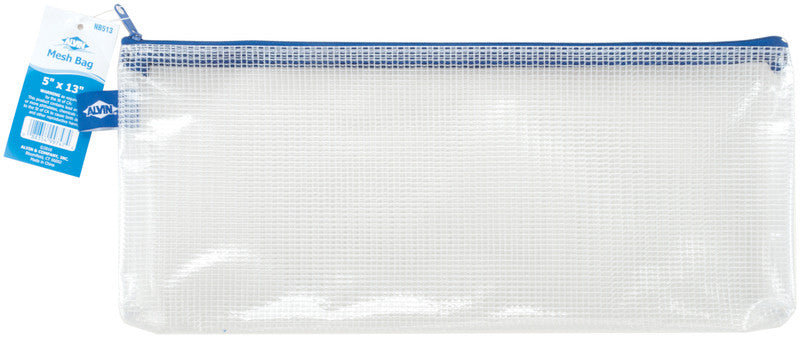 Mesh Bag W/Zipper 5"X13"-Clear