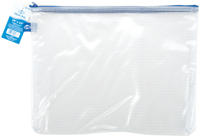 Mesh Bag W/Zipper 10"X13"-Clear