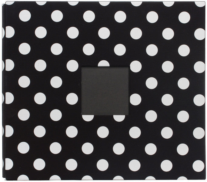 Black With White Polka Dots 12 x 12 Album