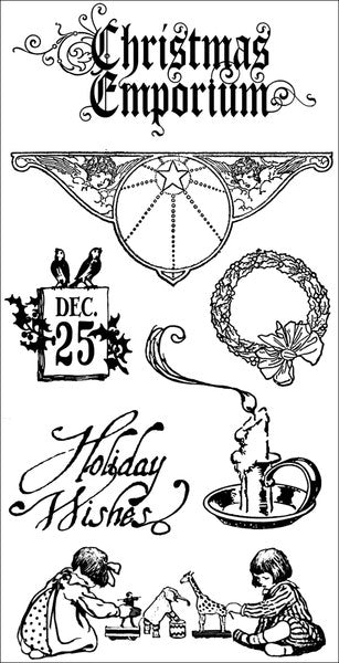 Graphic 45 Christmas Emporium Cling Stamps