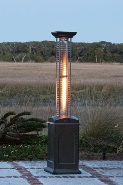 Fire Sense Mocha Finish Square Flame Heater