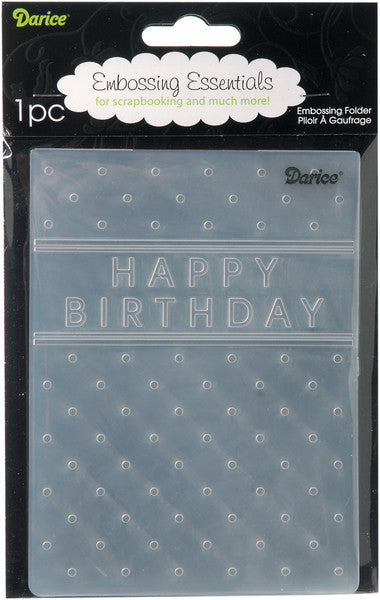 Embossing Folder, Happy Birthday