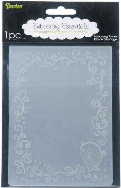 Embossing Folder, Bird Scroll