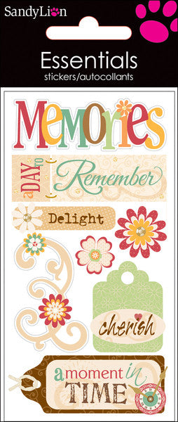 Essentials Dimensional Stickers, Memories