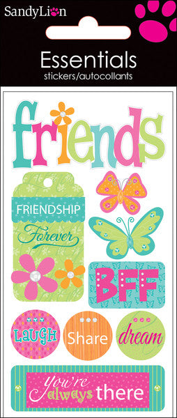 Essentials Dimensional Stickers, Friends