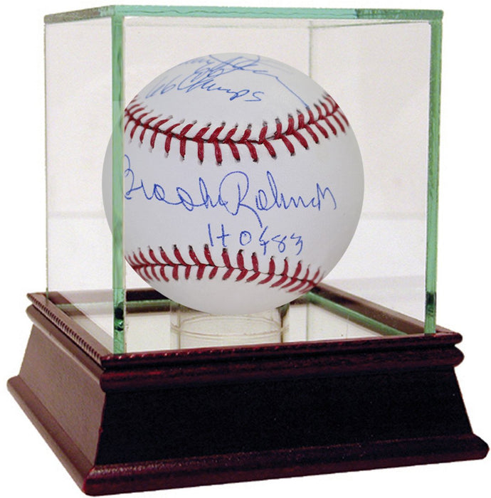 Brooks Robinson & Davey Johnson Dual Signed  MLB Baseball w/ "HOF 83 & 66 Champs" Insc