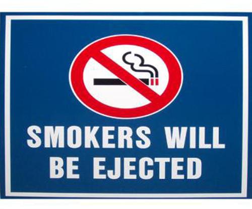 Yankees 18x18 " Smokers Will Be Ejected"Replica Aluminum Sign