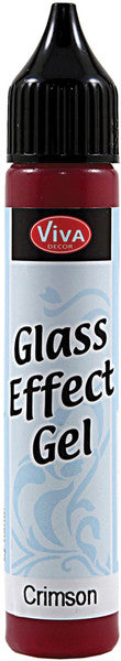 Viva Decor Glass Effect Gel 25ml-Crimson