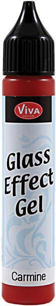 Viva Decor Glass Effect Gel 25ml-Carmine