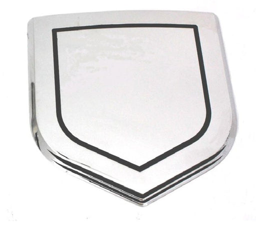 All Sales Tailgate Emblem Shield Step Style Polished With Black Border