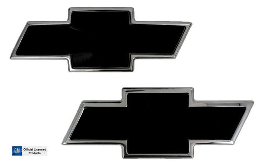 All Sales Chevy Bowtie Grille / Tailgate Emblem - Chrome/Black Powdercoat