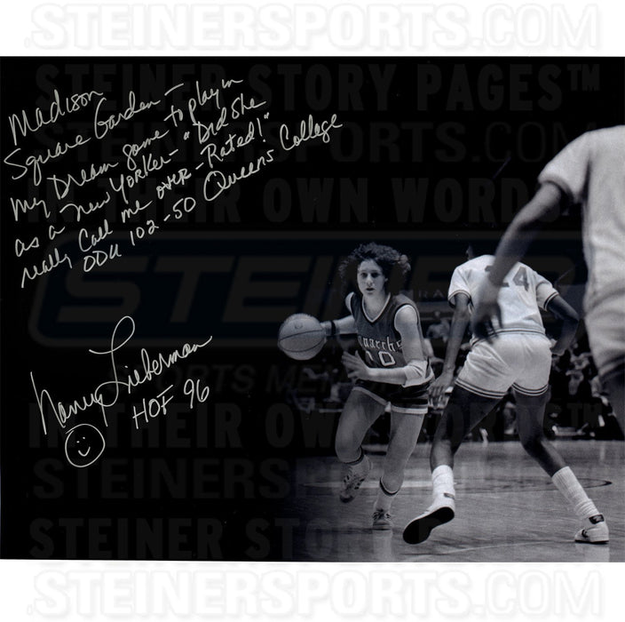 Nancy Lieberman Signed at MSG 16x20 Story Photo