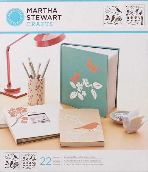 Martha Stewart Medium Stencils, Birds/Berries