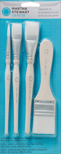 Martha Stewart Large Brush Set, 4-Pack