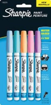 Sharpie Extra-Fine Pastel Paint Pen, 5-Pack