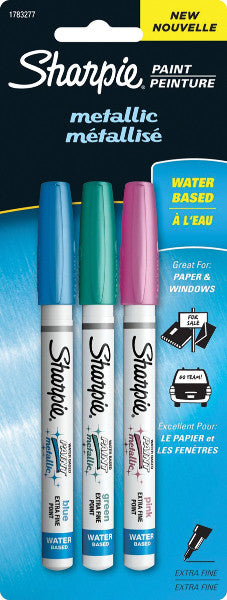 Sharpie Metallic Paint Pen Extra-Fine, 3-Pack