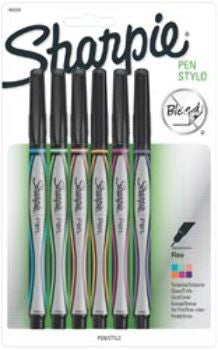 Sharpie Multicolor Fine Pen Stylo, 6-Pack