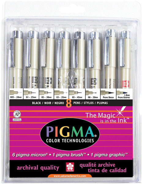 Pigma Micron All Black Set