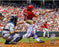 Barry Larkin Swing Horizontal 8x10 Photo w/ "HOF 2012" Insc