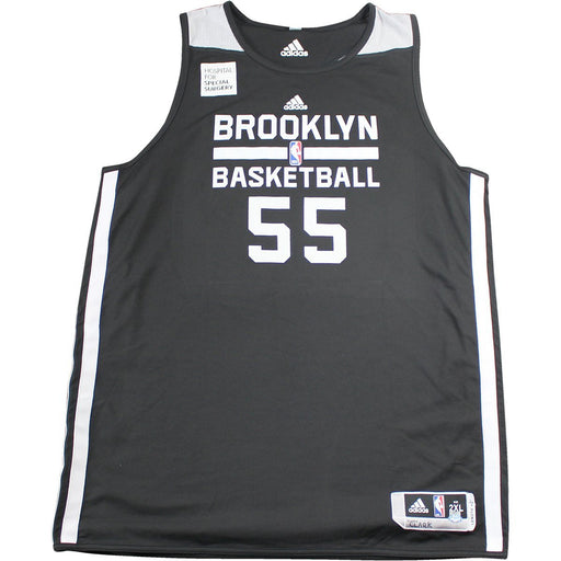 Earl Clark 2014-2015 Brooklyn Nets #55 Black and White Reversible Home Practice Jersey (2XL)