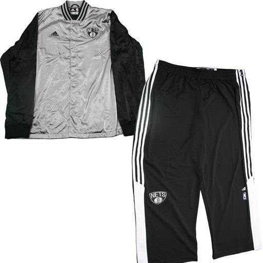 Brook Lopez Warmup Set- Brooklyn Nets 2014-2015 Game Used #11 Black/Grey Warmup Jacket and Black/White Warmup Pants