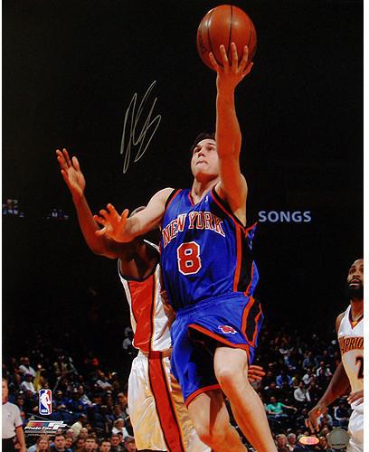 Danilo Gallinari Knicks Blue Jersey Lay Up vs Warriors 16x20 Photo