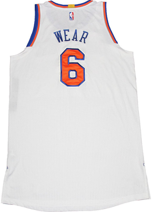 Travis Wear Jersey - NY Knicks 2014-2015 Game Used #6 White Jersey (MSG 2014-15) (3XL) (NKN02737)