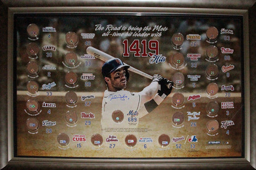 David Wright Framed New York Mets All Time Hits Leader w/ Hit Totals vs Each Team Signed 20x32 Collage (MLB AUTH)