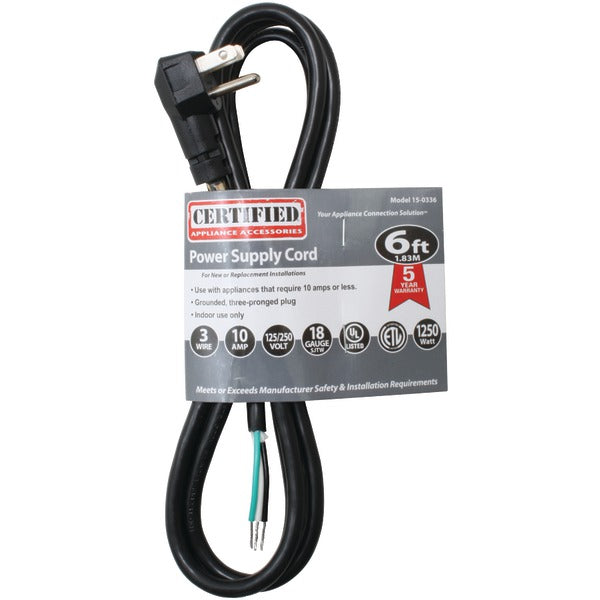 POWER CORD 10A 125V 6'