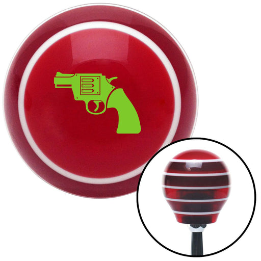 Green Gun Red Stripe Shift Knob with M16 x 15 Insert