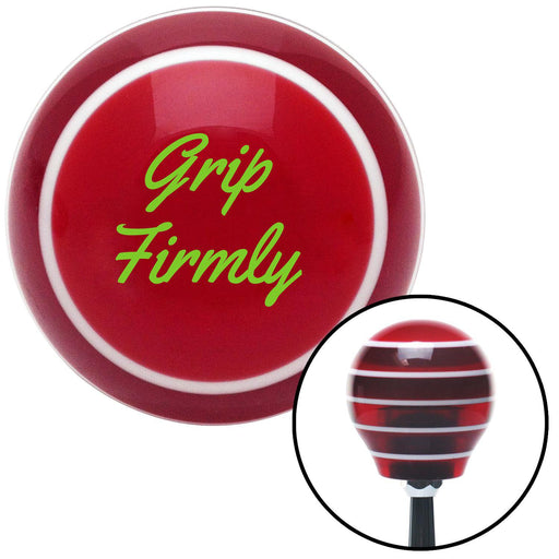 Green Grip Firmly Red Stripe Shift Knob with M16 x 15 Insert