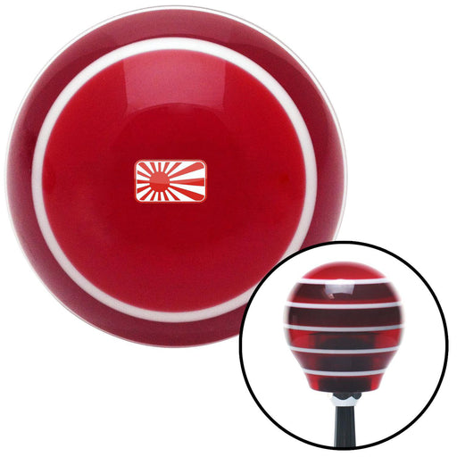 Rising Sun Rectangle Red Stripe Shift Knob with M16 x 15 Insert