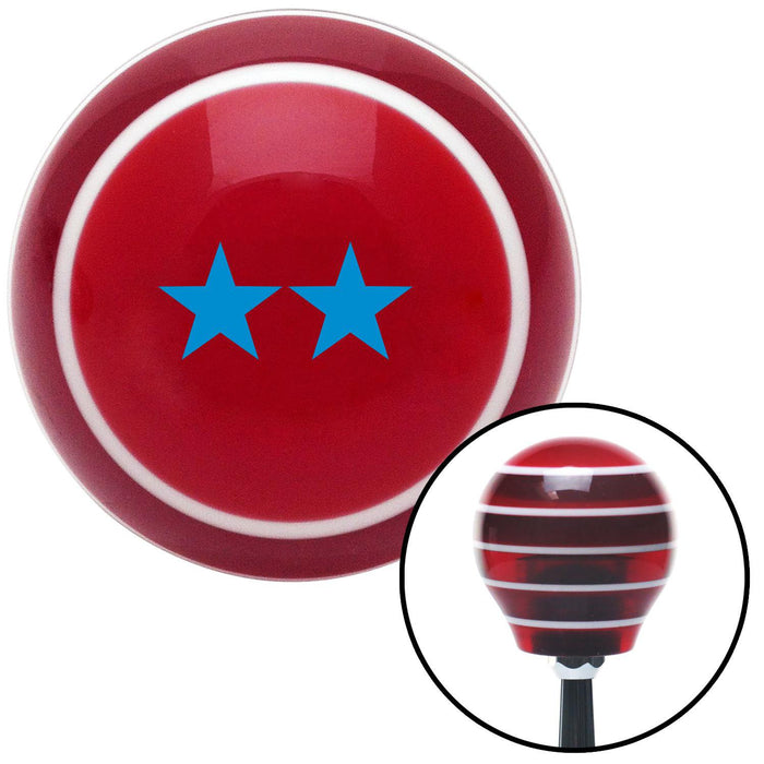 Blue Rear Admiral Upper Half Red Stripe Shift Knob with M16 x 15 Insert