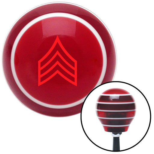 Red Sergeant Red Stripe Shift Knob with M16 x 15 Insert